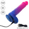 Naughty Bits Ombre Hombre XL Vibrating Dildo with 10 functions, glitter finish, and USB charging cord from California Exotic Novelties