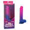 Naughty Bits Ombre Hombre XL Vibrating Dildo with glitter finish and 10 functions of vibration from California Exotic Novelties