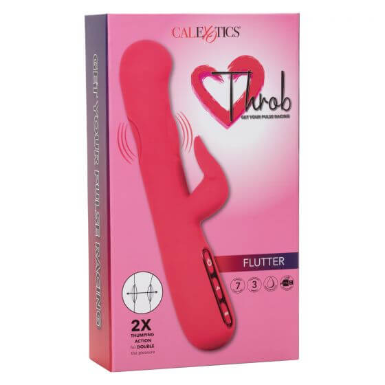 California Exotic Novelties Throb Flutter Pink Rabbit Vibrator at $99.99