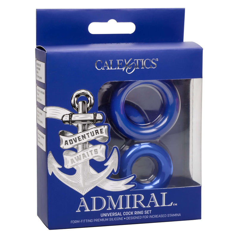 Admiral Universal Cock Ring Set packaging by California Exotic Novelties