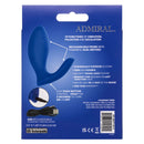 Admiral Prostate Rimming Probe packaging detailing features such as 10 functions, rechargeable dual motors, and flexible silicone material