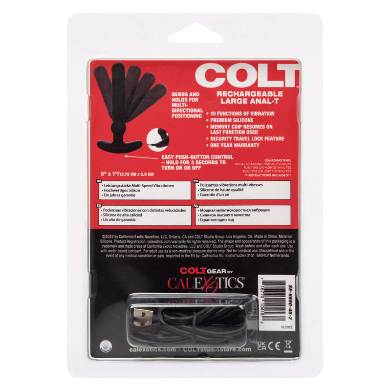 Colt Rechargeable Large Anal-T Prostate Massager Black