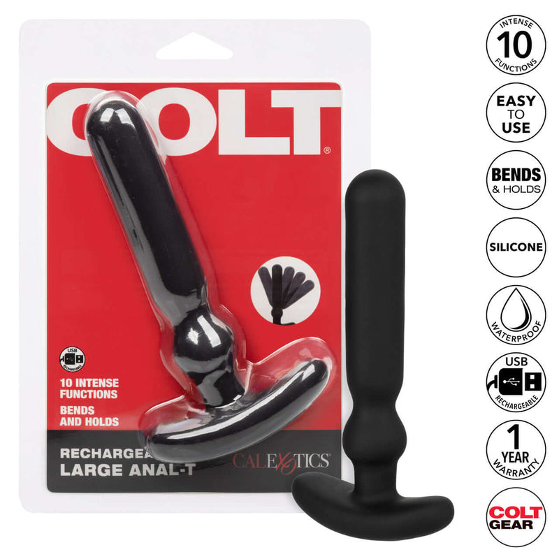 Colt Rechargeable Large Anal-T Prostate Massager Black