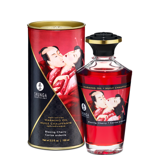 Shunga Shunga Erotic Art Aphrodisiac Warming Massage Oil Blazing Cherry 3.5 Oz at $13.99