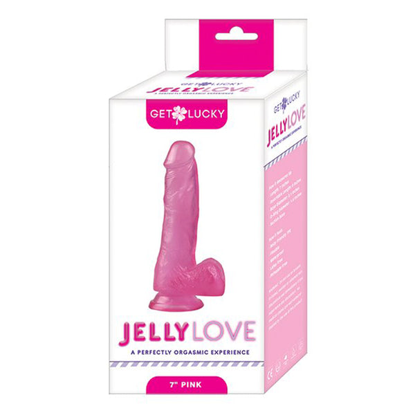 Thank Me Now Shibari Get Lucky 7 inches Jelly Love Pink Dildo at $11.99
