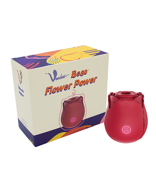 Thank Me Now Voodoo Beso Flower Power Red Vibrator at $44.99