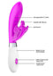 Alexios Butterfly and G-Spot Vibrator Fuchsia Pink