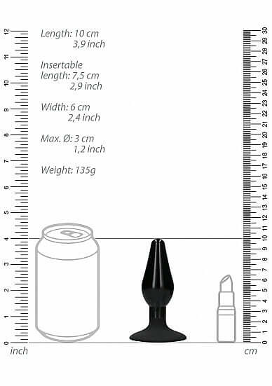 SHOTS AMERICA Ouch Interchangeable Butt Plug Set Rounded Medium Black at $23.99