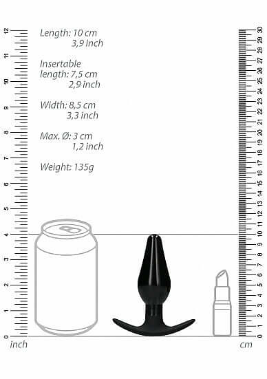 SHOTS AMERICA Ouch Interchangeable Butt Plug Set Rounded Medium Black at $23.99