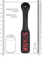 Paddle Spank Black dimensions with reversed 'SPANK' imprint, measuring 31.5 cm by 5.5 cm for an impactful experience.
