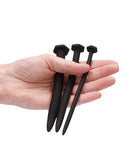 SHOTS AMERICA Ouch Silicone Screw Plug Set Urethral Sounding Black at $23.99