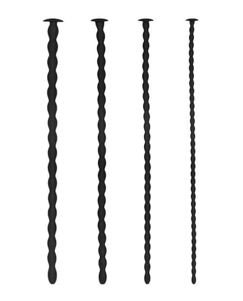 SHOTS AMERICA Ouch Silicone Spiral Screw Plug Set Advanced Urethral Sounding Black at $36.99