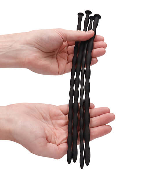 SHOTS AMERICA Ouch Silicone Spiral Screw Plug Set Advanced Urethral Sounding Black at $36.99