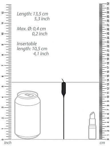 SHOTS AMERICA Ouch! Silicone Rechargeable Vibrating Plug Urethral Sounding Black at $39.99