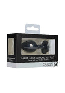 SHOTS AMERICA Large Lucky Diamond Butt Plug Black at $14.99