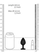SHOTS AMERICA Large Lucky Diamond Butt Plug Black at $14.99