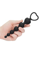 SHOTS AMERICA Silicone Anal Heart Beads Black at $11.99