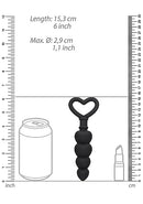 SHOTS AMERICA Silicone Anal Love Beads Black at $11.99