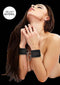 SHOTS AMERICA VELVET & VELCRO WRIST CUFFS ADJUSTABLE BLACK at $20.89