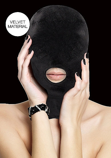 SHOTS AMERICA Ouch! Velvet and Velcro Mask with Mouth Opening Black at $19.99