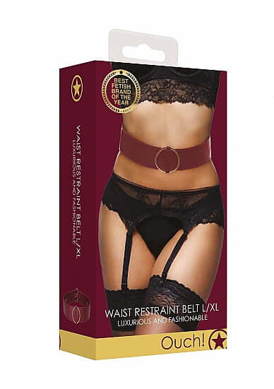 SHOTS AMERICA Ouch Halo Waist Belt L/XL Burgundy at $27.99
