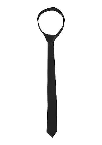 SHOTS AMERICA Ouch! Black and White line Satin Bondage Tie Black at $7.99