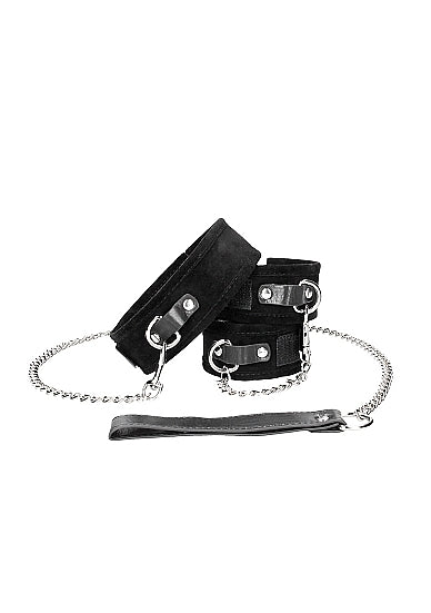 SHOTS AMERICA Ouch! Velcro Collar with Leash and Handcuffs with Adjustable Straps at $29.99