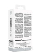 Packaging of the Black and White Silicone Ring Gag with Adjustable Straps, featuring product information and instructions.