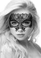 SHOTS AMERICA Ouch! Black and White Bondage line Lace Eye Mask Princess at $7.99