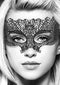 SHOTS AMERICA Ouch! Black and White Bondage line Lace Eye Mask Princess at $7.99