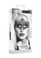 SHOTS AMERICA Ouch! Black and White Bondage line Lace Eye Mask Queen at $7.99