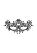 SHOTS AMERICA Ouch! Black and White Bondage line Lace Eye Mask Queen at $7.99