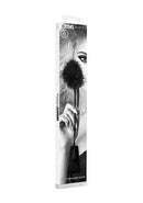 Ouch! Black and White Bondage line Black Crop with Feather Tickler