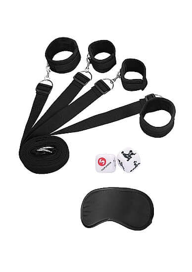 SHOTS AMERICA Black and White Bed Bindings Restraint System at $29.99