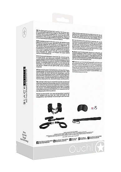 SHOTS AMERICA Black and White Bed Post Binding Restraint System at $29.99