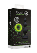 Ouch! Glow Beads Butt Plug with Cock Ring Glow In The Dark