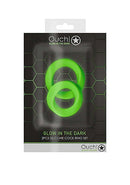 Ouch! Glow 2 Piece Cock Ring Set Glow In The Dark