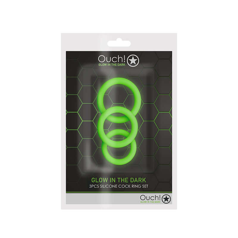 GLOW 3PCS COCK RING SET GLOW IN THE DARK-0