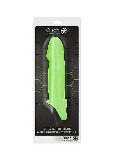 Elevate Your Bondage Experience with Ouch! Glow Smooth Thick Stretchy Penis Sleeve Glow In The Dark