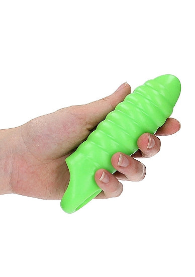 Ouch! Glow Swirl Thick Stretchy Penis Sleeve Glow In The Dark