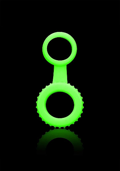 Ouch! Glow Cock Ring and Ball Strap Glow in the Dark