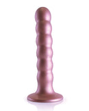 OUCH! BEADED SILICONE G-SPOT DILDO 5 IN ROSE GOLD-2