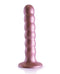 OUCH! BEADED SILICONE G-SPOT DILDO 5 IN ROSE GOLD-2