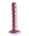Ouch! Beaded Silicone G-Spot Dildo 5 inches Rose Gold with strong suction cup from Shots Toys