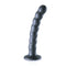 OUCH! BEADED SILICONE G-SPOT DILDO 6.5 IN GUNMETAL-0