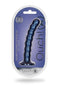 OUCH! BEADED SILICONE G-SPOT DILDO 6.5 IN METALLIC BLUE-1