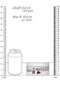 Shots Toys PharmQuests Fist It Anal Relaxer 300ml size comparison with can and rulers showing dimensions