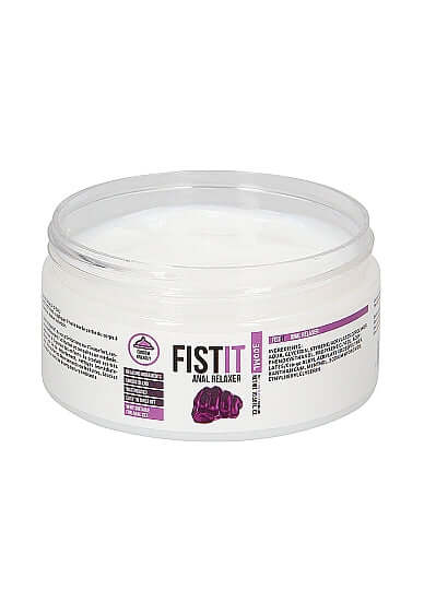 Shots Toys PharmQuests Fist It Anal Relaxer 300ml in a White Jar with Clear Lid