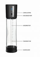 SHOTS AMERICA Premium Rechargeable Automatic Pump Transparent Clear Penis Pump at $75.99