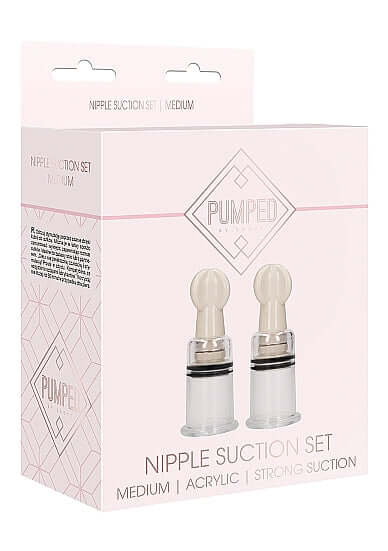 SHOTS AMERICA Pumped Nipple Suction Set Medium Transparent at $19.99